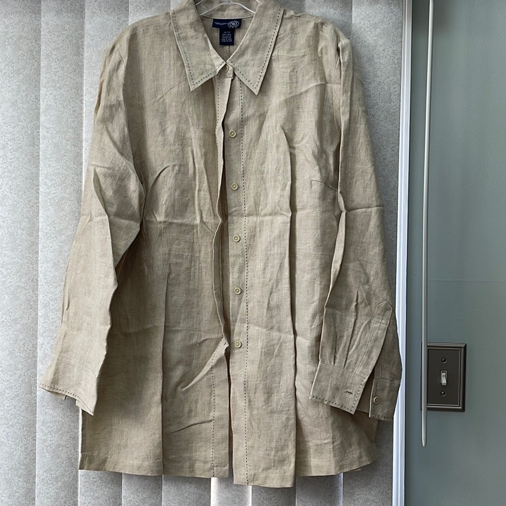 Linen Tunic Top Blouse 18/20